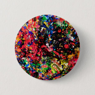 Badge Rond 5 Cm Peinture abstraite colorée mignonne