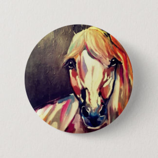 Badge Rond 5 Cm Peinture abstraite de cheval