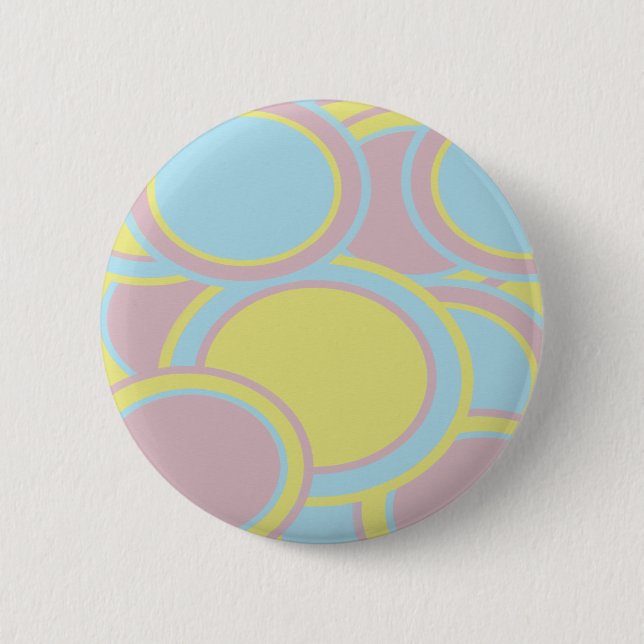 Badge Rond 5 Cm Peinture Abstraite Pastel moderne (Devant)