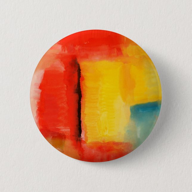 Badge Rond 5 Cm Peinture Abstraite rouge moderne (Devant)