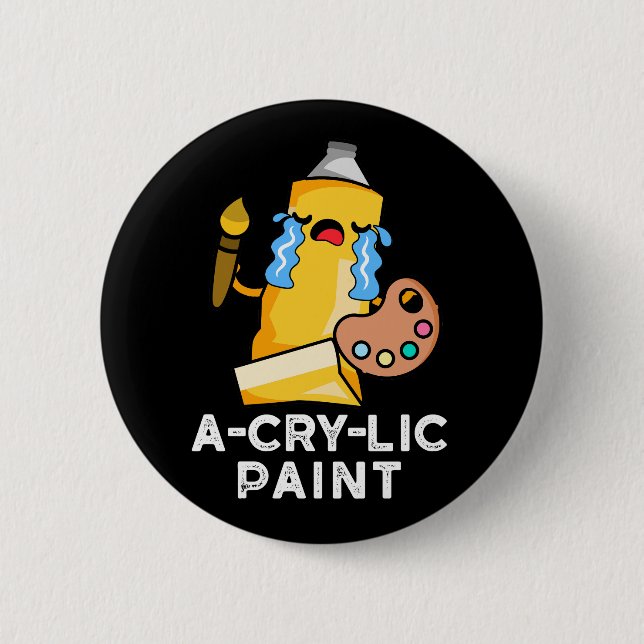 Badge Rond 5 Cm Peinture amusante Peinture amusante Artiste Pun Da (Devant)
