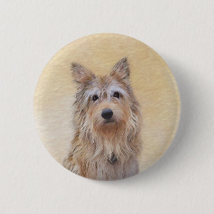 Badge Rond 5 Cm Peinture Berger Picard - Joli art original chien