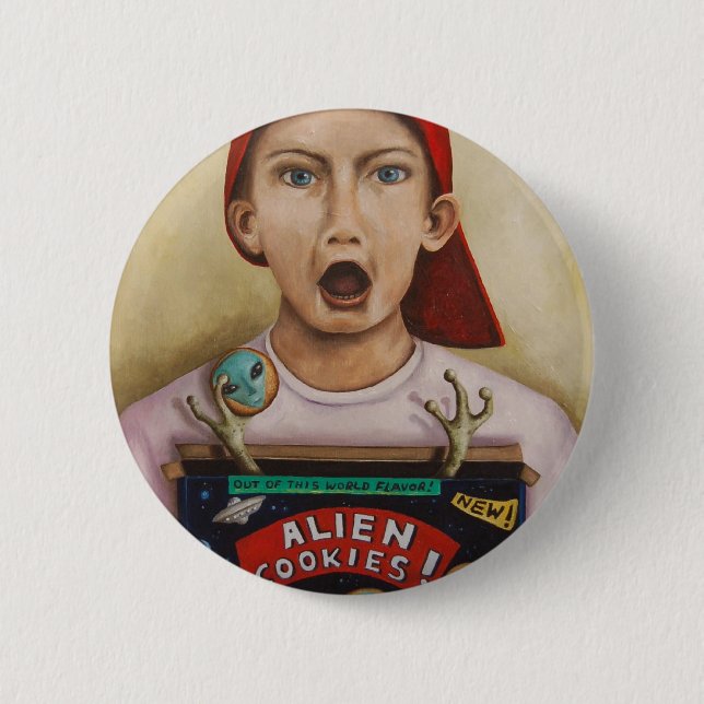 Badge Rond 5 Cm Peinture de finition de biscuits étrangers (Devant)