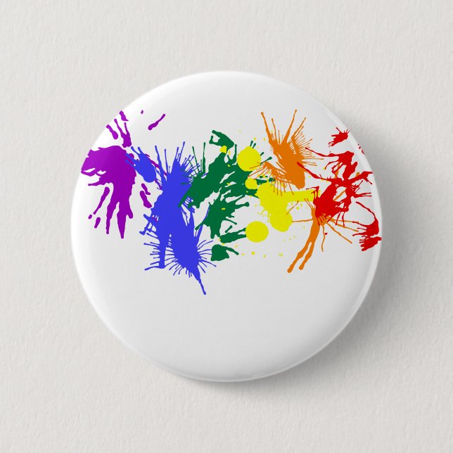 Badge Rond 5 Cm Peinture de gay pride (Devant)
