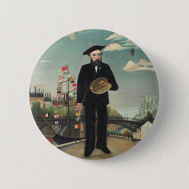 Badge Rond 5 Cm Peinture de Henri Rousseau (Devant)
