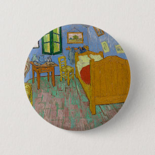 Badge Rond 5 Cm Peinture de la chambre de Vincent Van Gogh