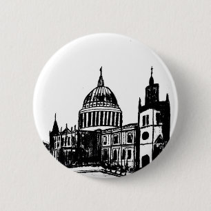 Badge Rond 5 Cm Peinture de Londres