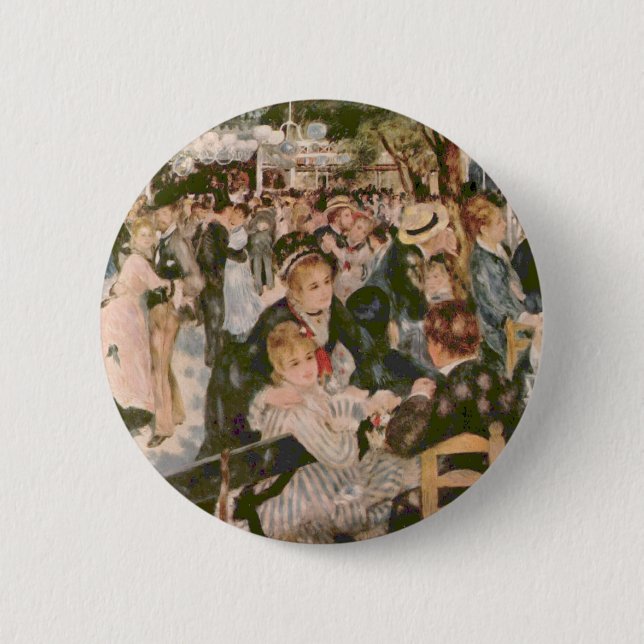 Badge Rond 5 Cm Peinture de Renoir (Devant)