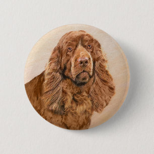 Badge Rond 5 Cm Peinture d'espagne de Sussex - jolie art original 