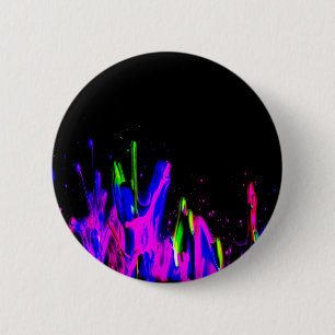 Badge Rond 5 Cm Peinture Néon Couleur Plat. PERSONNALISER L'INFORM