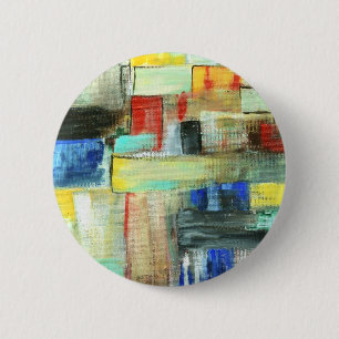 Badge Rond 5 Cm Peinture originale d'art de paysage urbain
