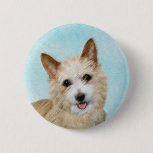 Badge Rond 5 Cm Peinture Podengo Pequeno portugaise - Art original
