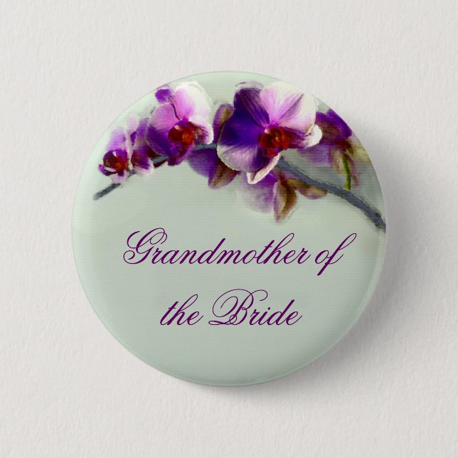Badge Rond 5 Cm Peinture rayonnante d'orchidée (Devant)