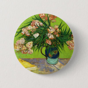 Badge Rond 5 Cm Peinture vintage de Van Gogh Fleurs en fleurs Vign