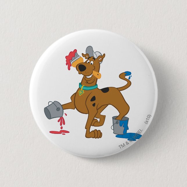 Badge Rond 5 Cm Peintures Scooby-Doo (Devant)