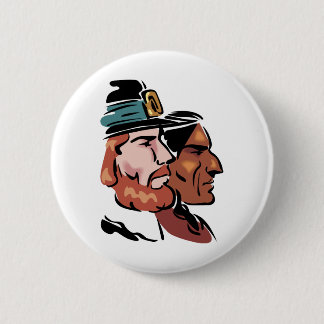 Badge Rond 5 Cm pèlerin et indigène
