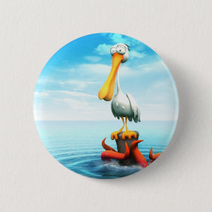 Badge Rond 5 Cm Pélican