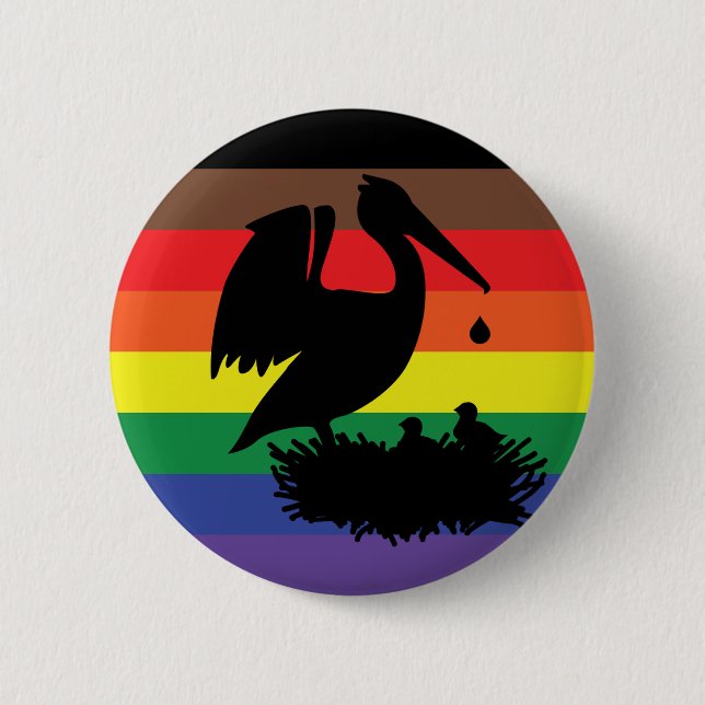 Badge Rond 5 Cm Pelican Pride (Devant)