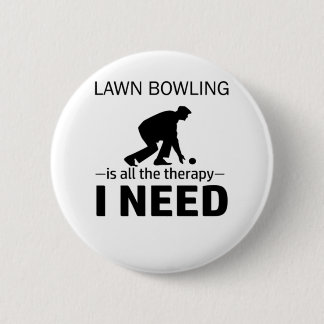 Badge Rond 5 Cm Pelouse Bowling est ma thérapie-RGp8w
