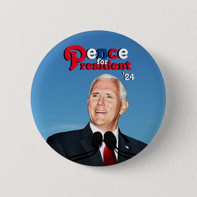 Badge Rond 5 Cm Pence pour le président '24 (Devant)
