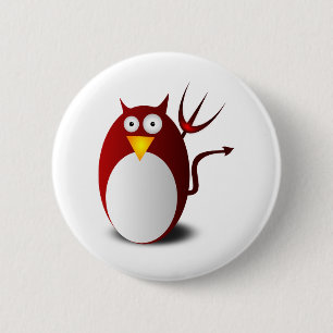 Badge Rond 5 Cm Penguin Linux Tux Ubuntu Devil Trident Lucifer