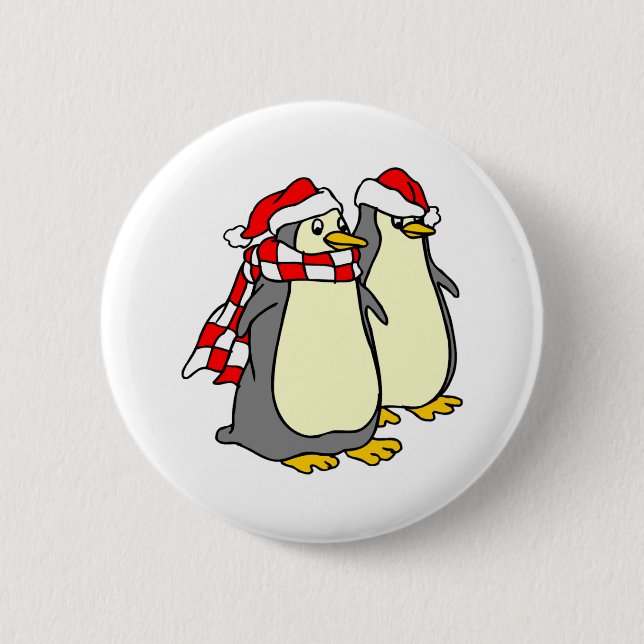 Badge Rond 5 Cm Penguins de décembre (Devant)