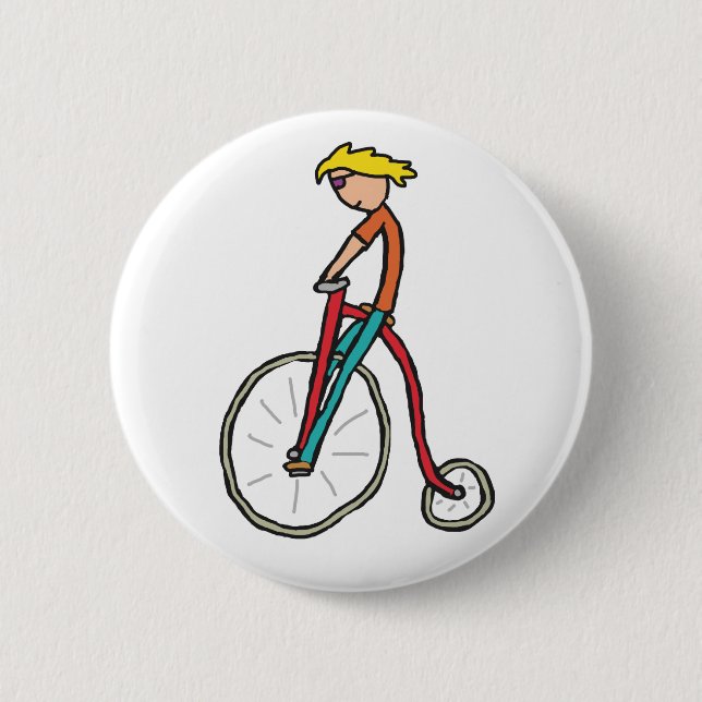Badge Rond 5 Cm Penny Farthing (Devant)