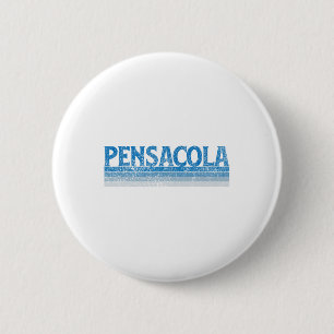 Badge Rond 5 Cm Pensacola style vintage des années 1980 Floride _1