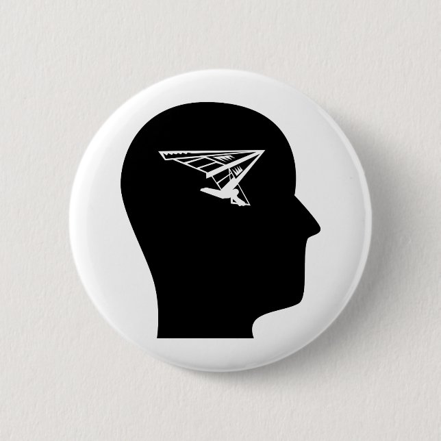 Badge Rond 5 Cm Penser au glissement de coup (Devant)