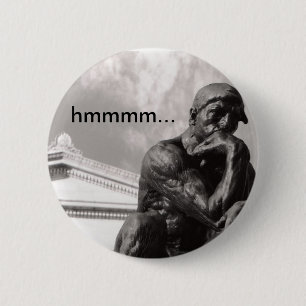 Badge Rond 5 Cm Penseur