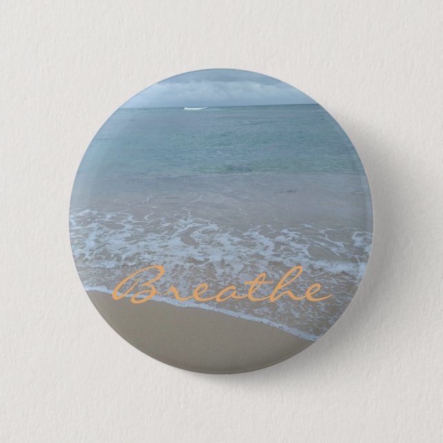 Badge Rond 5 Cm Pensez à Respirer la broche (Devant)