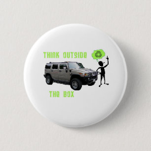 Badge Rond 5 Cm Pensez en dehors de la boîte !