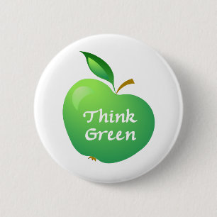 Badge Rond 5 Cm Pensez le vert