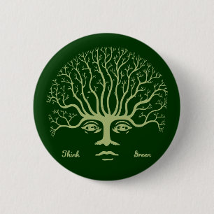 Badge Rond 5 Cm Pensez le vert II