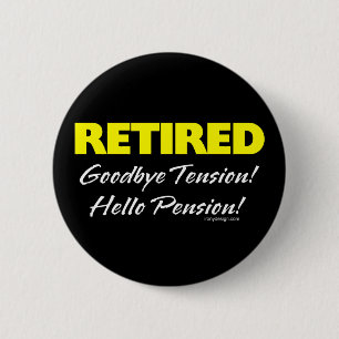 Badge Rond 5 Cm Pension retirée de Hellow (foncée)