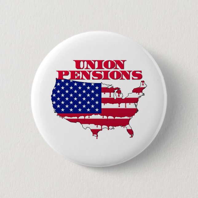 Badge Rond 5 Cm Pensions des syndicats (Devant)