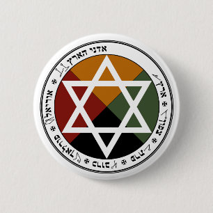 Badge Rond 5 Cm Pentagramme de la terre