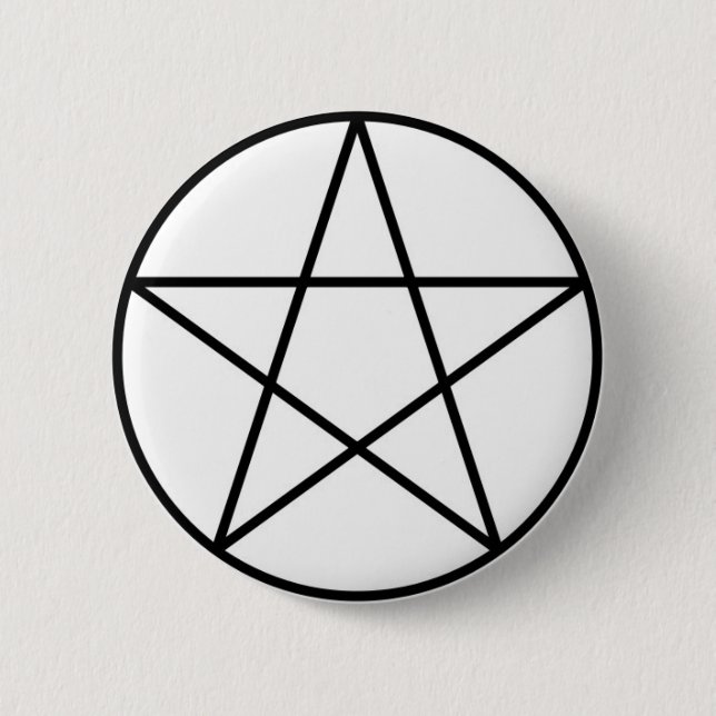 Badge Rond 5 Cm Pentagramme en cercle (Devant)