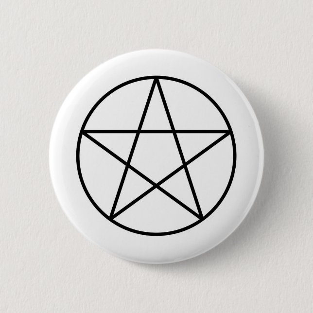 Badge Rond 5 Cm Pentagramme en cercle (Devant)