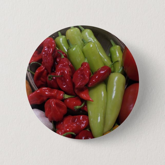 Badge Rond 5 Cm Peppers chili (Devant)