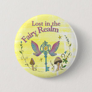 Badge Rond 5 Cm Perdu dans le royaume des fées, amoureux de fairyc