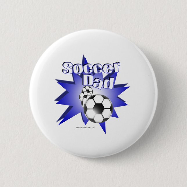 Badge Rond 5 Cm PÈRE de football (Devant)