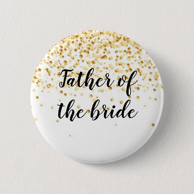 Badge Rond 5 Cm Père de la jeune mariée (Devant)