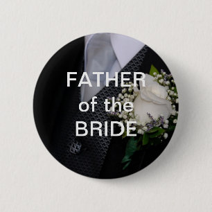 Badge Rond 5 Cm Père de la jeune mariée