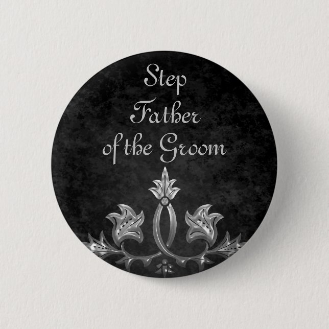 Badge Rond 5 Cm Père de l'étape mariage (Devant)
