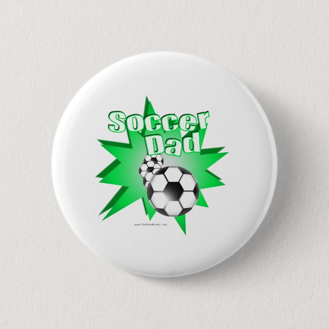 Badge Rond 5 Cm Père de Soccer (Devant)