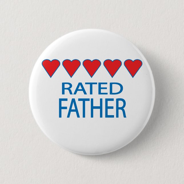 Badge Rond 5 Cm Père des cinq coeurs (Devant)
