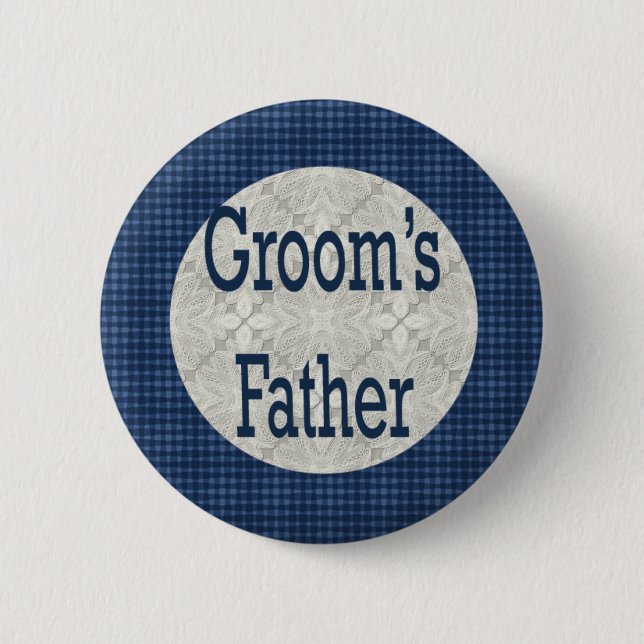 Badge Rond 5 Cm Père du bouton de marié (Devant)
