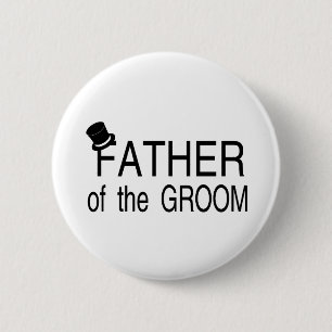 Badge Rond 5 Cm Père du casquette supérieur de marié