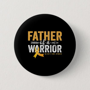 Badge Rond 5 Cm Père D'Un Guerrier Cancer De L'Enfance - Ruban Onc